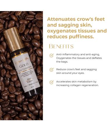 Jessica Wellness Gold Eye Contour Serum - Eye Bags & Sagging Skin Repair - Under Eye Wrinkle Treatment - 10mL - Buy Online on GoSupps.com
