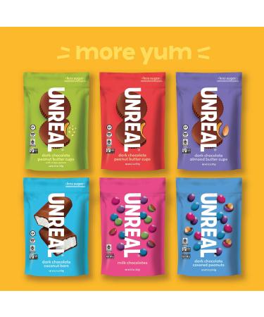 UNREAL Dark Chocolate & Crispy Quinoa Gems | Certified Vegan Fair Trade  Non-GMO | Made with Gluten Free Ingredients and Colors from Nature | No Sugar Alcohols or Soy | 6 Bags 5 Ounce (Pack of 6) - Buy Online on GoSupps.com