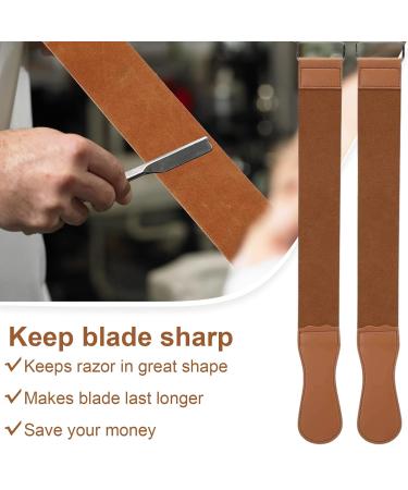 PODSI 2 PCS Knife Sharpening - Premium Leather Strop for Razor Sharpening - Dual-Sided Genuine Leather Strap for Straight Razors Knives and Chisels - Durable Stylish and Safe" - Buy Online on GoSupps.com