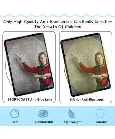 STORYCOAST 2 Pack Kids Blue Light Blocking Glasses | Age 5-12 | UV Protection | Anti Eyestrain | Red + Green | Silicone TR90 Lightweight - Buy Online on GoSupps.com
