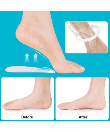 Gel Arch Support Pads for Plantar Fasciitis Relief | 2 Pairs Reusable Inserts for High Low & Flat Feet - Buy Online on GoSupps.com