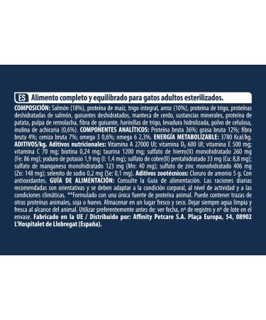 Advance Cat Adult Sensitive Sterilized - Dry Food for Adult Cats Sterilized with Digestive Sensitivities to Salmon - 10 kg - Buy Online on GoSupps.com