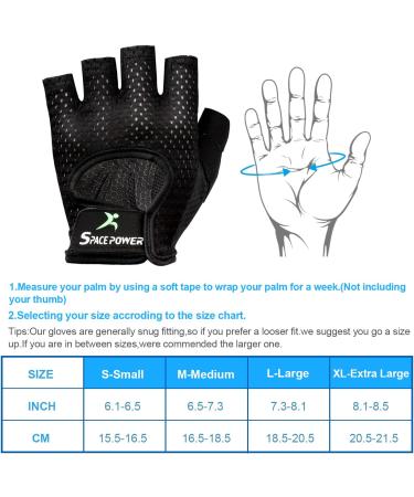 Spacepower Workout Gloves - Lightweight Breathable Gym Gloves for Men & Women - Small Black - Buy Online on GoSupps.com