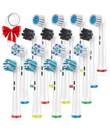 Replacement Toothbrush Heads Compatible with Oral B Braun Electric Toothbrush  16 Pack Electric Toothbrush Heads  Precision Clean Brush Heads Refill for Oral-B 7000/Pro 1000/9600/ 5000/8000/3000 16 Count (Pack of 1)