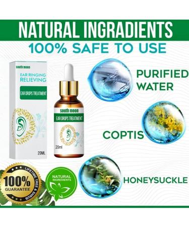 Tinnitus Relief Ear Drops - Pain Relief & Earache Drops for Itchy Ears - Natural Tinnitus Treatment Oil - Buy Online on GoSupps.com