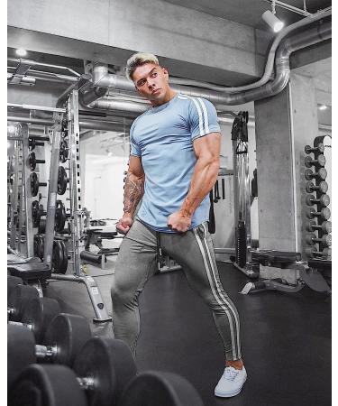 CANGHPGIN Men's Slim Fit Black Joggers with Pockets - Dark Grey, Small - Buy Online on GoSupps.com