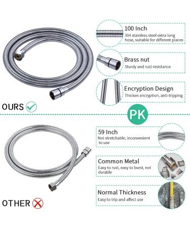 Shower Enema System with 100 Hose, Diverter & Water Control Valve - Portable Enema Nozzle Kit for Men and Women (Polished Chrome) - Buy Online on GoSupps.com