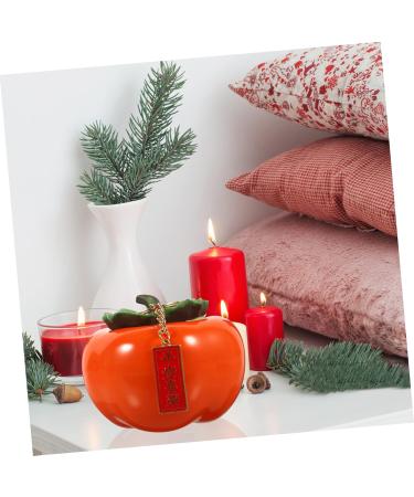 STOBAZA Persimmon Ruyi Jar Decor for Home Car Ornaments Organic Fruit Ceramics Snack Persimmon Fruit Office As Shown-1 8.8X7.8CM - Buy Online on GoSupps.com