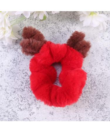 FRCOLOR Christmas Hair Scrunchie Plush Reindeer Antlers Hair Tie Hair Band Hair Bobbles Ponytail Holders Gifts for Girls Women - Buy Online on GoSupps.com