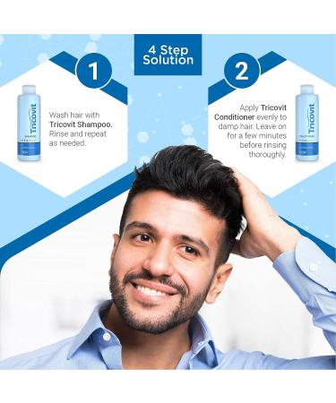 Tricovit Forte Hair Lotion - Hair Growth Serum for Thinning Hair - With Androgen & DHT Blockers - Promotes Stronger, Thicker Hair - Men & Women - 5 Ampoules - Buy Online on GoSupps.com