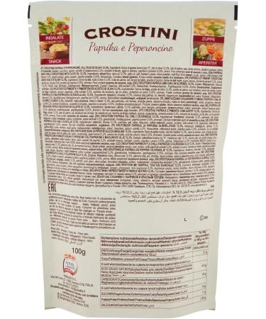 Panealba Crostini Crostini Croutons with pepper and chilli peppers 12 x 100 g + Italian polpa Gourmet 400 g - Buy Online on GoSupps.com