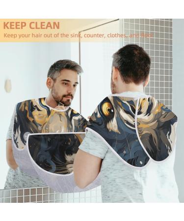 Abstract Tiger Beard Bib Apron | Men's Beard Hair Catcher | Perfect Gift for Father's Day Anniversary & Christmas | Includes 2 Suction Cups - Buy Online on GoSupps.com