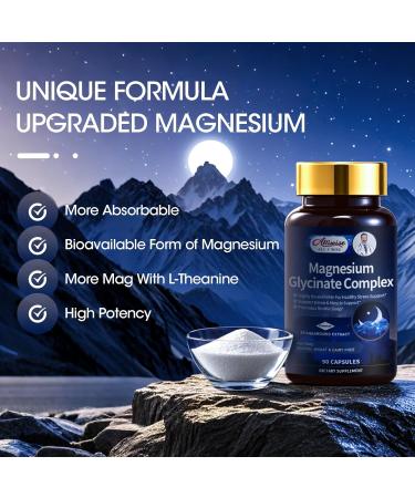 Alliwise Magnesium Glycinate Complex High Absorption Vegan Magnesium Supplement for Women and Men Sleep Support* Promotes Relaxation Heart Muscle & Bone Support* Gluten Dairy and Soy Free -90 ct - Buy Online on GoSupps.com