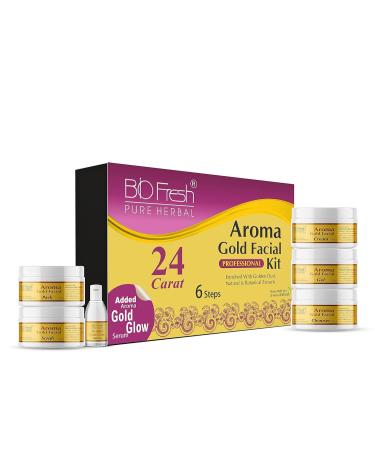 Facial Kit For Women Gold Facial Kit 24K Gold /Brightening Skin/ Skin Purifying Cleansing |Natural |Remove Dirt & Impurities| Beauty Glow Face Kit