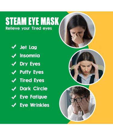 12 PCS Self-Heating Steam Eye Mask for Dry Eyes Relief - Warm and Disposable Sleep Eye Mask with Moist Heating Compress for Puffy, Fatigue, and Tired Eyes - Buy Online on GoSupps.com