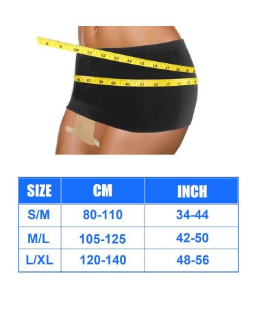 Buy Stoma Belt for Women | Stealth Support Belt & Stoma Underwear | Medium/Large Black | Stoma Accessories - Pack of 1 - Buy Online on GoSupps.com