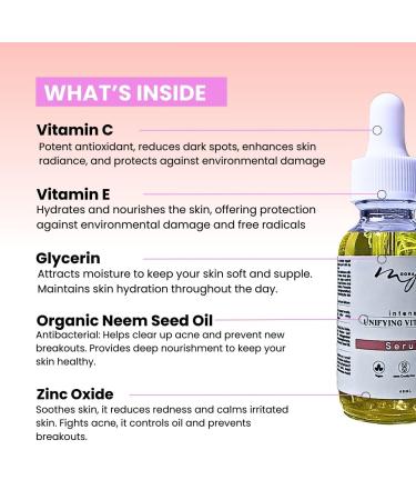 Moona Jolie Intense Unifiying Vitamin C Serum | Facial Moisturizer - Tackles blackheads marks and uneven skin tone - Buy Online on GoSupps.com