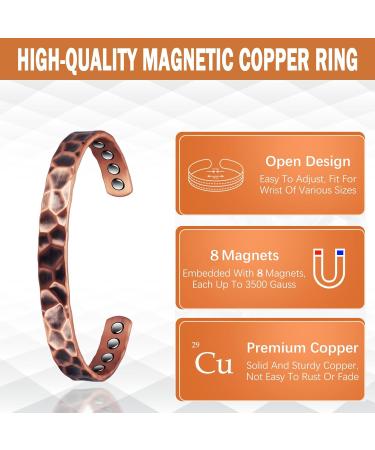 Copper Magnetic Therapy Bracelet for Men | Relieve Arthritis & Carpal Tunnel Pain - Buy Online on GoSupps.com
