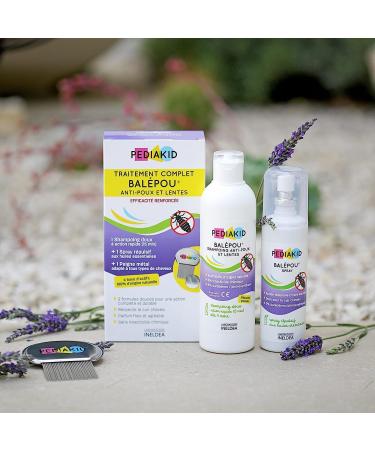 PEDIAKID - Traitement complet Bal pou anti-poux et lentes - 1 Shampoing Anti-Poux et Lentes 200 ml + 1 Spray R pulsif 100 ml + 1 peigne - Lot de 2 - Buy Online on GoSupps.com