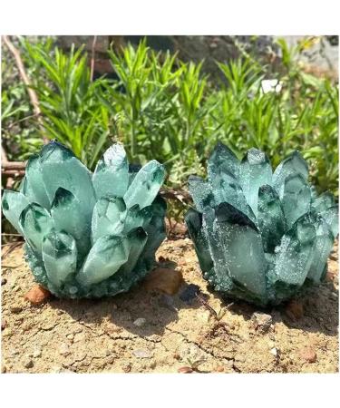 for Natural Green Ghost Phantom Quartz Crystal Cluster Rock Stones and Crystals Specimen Home Decor Crystal Cluster - Buy Online on GoSupps.com