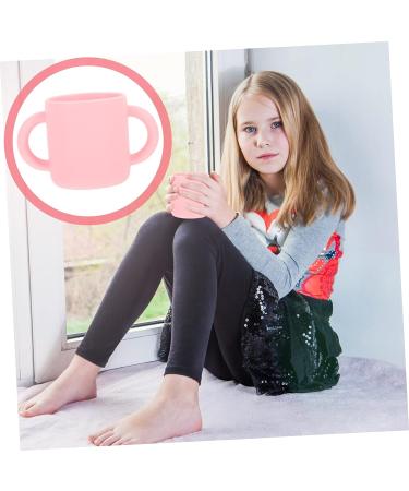 GAFOKI Baby Training Cup - Silicone Binaural Handle Bottle for Independent Drinking Skills Development - Pink - Buy Online on GoSupps.com