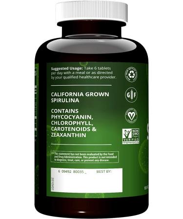 MRM Spirulina 180 Vegan Tablets - Nutrient-Rich Superfood for Energy & Wellness - Buy Online on GoSupps.com