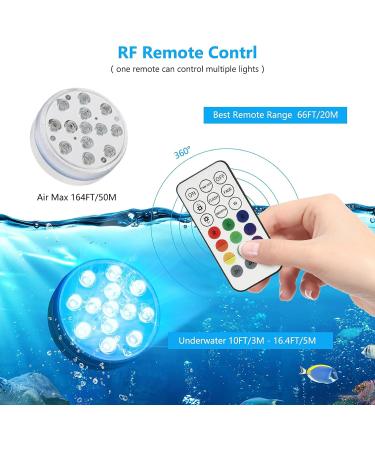 Moxled Underwater Lights - 13 LED RGB Pool Lights with Remote Control | Waterproof Magnetic Decor for Pool Fountain Pond Aquarium & Parties - 4 Pack - Buy Online on GoSupps.com