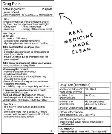 Genexa Kids' Organic Liquid Allergy Medication - 4oz | Vegan, Gluten-Free & Non-GMO | Agave Flavor | Effective Antihistamine for Children - Buy Online on GoSupps.com