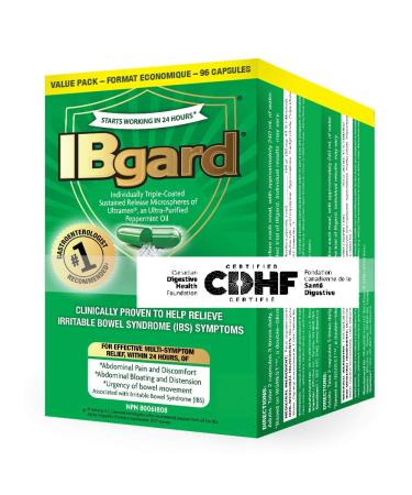 IBgard Natural Health Product for the relief of IBS Symptoms 96 capsules