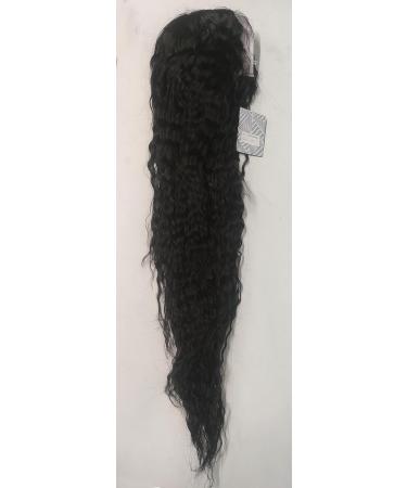 D but Lace Front Wig - Super Length 91 cm Curly Wig for Women | 150% Density Black Artificial Hair - Buy Online on GoSupps.com