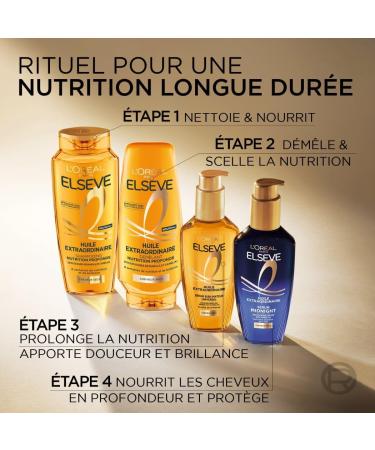 L'Or al Paris - Apr s-Shampooing Nutrition Profonde - 8 Semaines de Nutrition & Brillance Pour Cheveux Secs - Enrichi en Huiles Rares de Marula & Cam lia - Elseve Huile Extraordinaire - 250 ml D m lant Nutrition - Buy Online on GoSupps.com