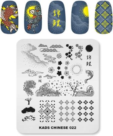 KADS Nail Art Stamping Plates Set Image Template Stencils Pattern with Stamping Plates Holder Case Organizer (CN022) - Buy Online on GoSupps.com