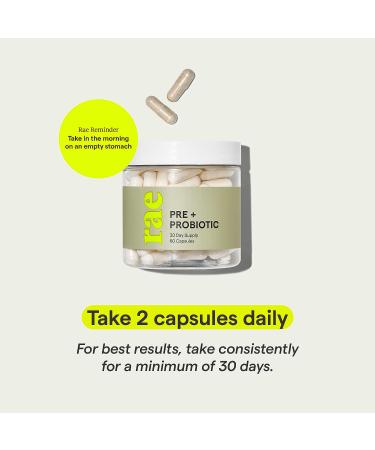 Rae Wellness Women's Pre + Probiotic with Apple Cider Vinegar - Gut Health Support - Vegan, Non-GMO, Gluten-Free - 60 Caps - Buy Online on GoSupps.com