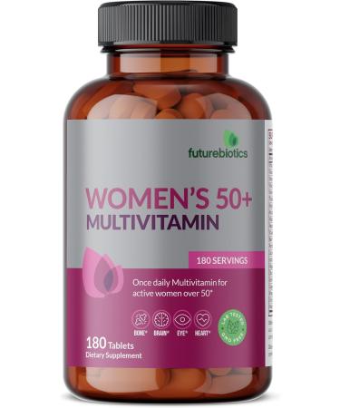 Futurebiotics Women's 50+ Multivitamin Once Daily Multivitamin for Active Women Over 50 Non-GMO 180 Tablets - Buy Online on GoSupps.com