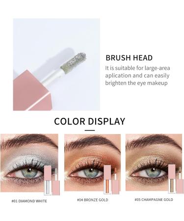 Liquid Eyeshadow 38g Sparkling Eyeshadow Liquid Pearlescent Eyeshadow Nonsmudge Waterproof and Long Lasting Bronze Gold - Buy Online on GoSupps.com