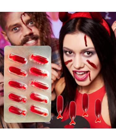 Fake Blood Makeup Spray & Capsules Set for Halloween - Realistic Vampire Zombie Cosplay Kit (2 Pcs) - Buy Online on GoSupps.com