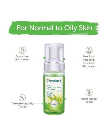 Himalaya Purifying Neem Foaming Face Wash Soap-Free Daily Foaming Facial Cleanser with Neem & Turmeric for Deep Cleaning Paraben-Free Dermatologically Tested 150 ml (5.07 oz) 5.07 Fl Oz (Pack of 1) - Buy Online on GoSupps.com