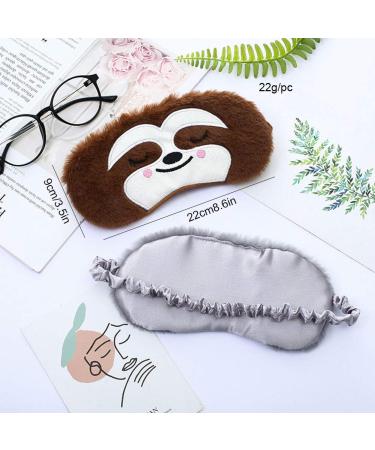 4 Pack Unicorn and Friends Sleeping Masks for Girls and Women - Soft Plush Blindfolds for Travel, Nap, and Night Sleeping - Buy Online on GoSupps.com