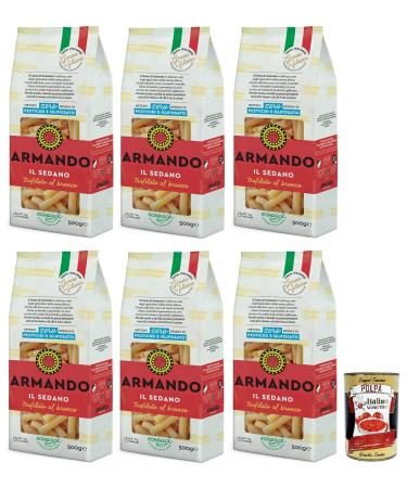 Italian Gourmet E.R. Il Sedano Set of 6 Bronze Pulled Pasta 100% Italian Pasta 500 g + 400 g Box