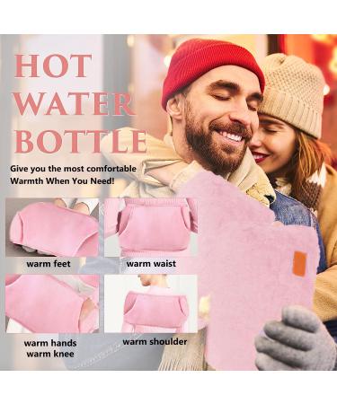 Hot Water Bag with Waist Cover - Pain Relief for Neck, Shoulders, Menstrual Cramps - 3 Sets of Hot Water Pouch with Plush Belt Cover (Pink) - Buy Online on GoSupps.com