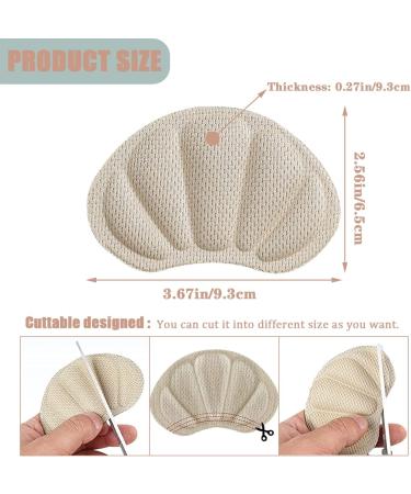 6 Pairs Heel Cushion Inserts - Soft Mesh Heel Grips for Loose Shoes | Reusable Blister Protectors for Men & Women - Buy Online on GoSupps.com