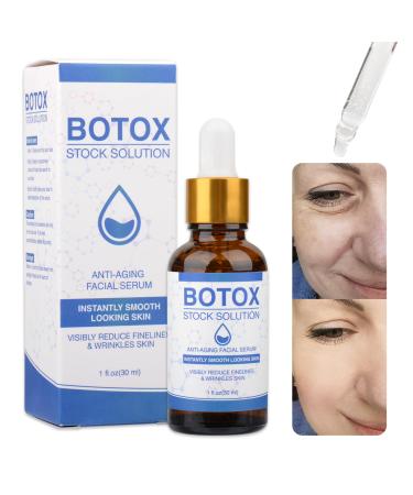 Botox Face Serum Botox Stock Solution Facial Serum with Vitamin C & E 1 PCS Botox in a Bottle for Anti Aging Instant Face Tightening Reduces Wrinkles & Fine Lines. 1PCS