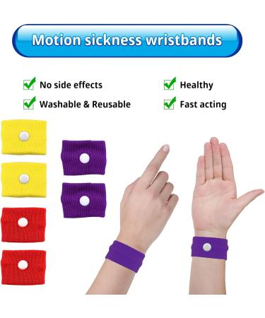 Motion Sickness Wristbands - Natural Nausea Relief for Kids & Adults - Anti-Nausea Bands for Car, Sea & Travel Sickness - Pregnancy Morning Sickness - Purple (1 Pair) - Buy Online on GoSupps.com