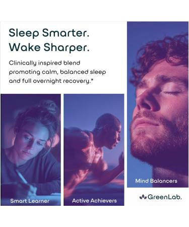 Green Lab Neuro Sleep+ 10x Neuro-Body Sleep Aid Formula with GABA L-Theanine Ashwagandha Melatonin and Magnesium | Sleep Supplement for Relaxation and Night Recovery - 120 Capsules - Buy Online on GoSupps.com