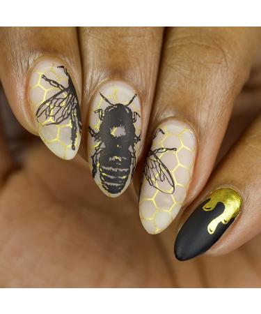 Whats Up Nails - B075 Somewhere in Bee-tween Stamping Plate for Nail Art Design - Buy Online on GoSupps.com