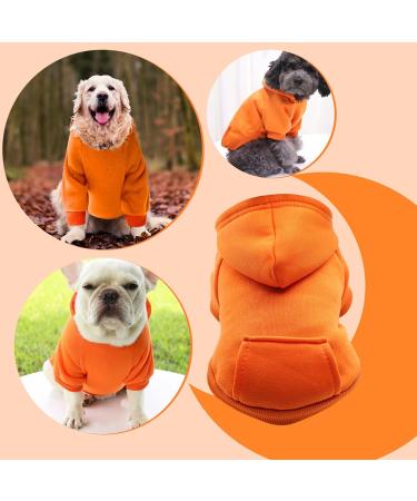 XXL Waterproof Dog Coat - Winter Warm Jacket & Fleece Sweater for Small to Medium Dogs - Autumn Clothing in 1104B Orange - Buy Online on GoSupps.com