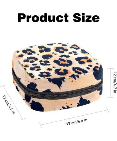 Leopard Print Menstrual Cup Pouch and Pad Bag - Portable Storage for Feminine Hygiene Products | Color 8 - Buy Online on GoSupps.com