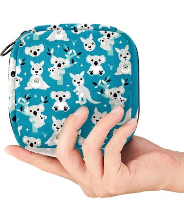 Koala Print Menstrual Pad Storage Bag - Portable Sanitary Napkin Pouch for Women - Color 11 - Buy Online on GoSupps.com