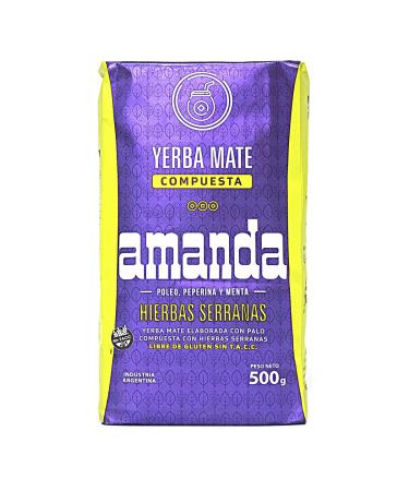 Amanda Yerba Mate Tea Compuesta Hierbas 0.5kg | Mate tea from Argentina | Detox and Energy Drink Compuesta Hierbas 0.5 kg