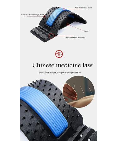 Blue Lumbar Support Back Massager Stretcher for Spine Pain Relief - Buy Online on GoSupps.com
